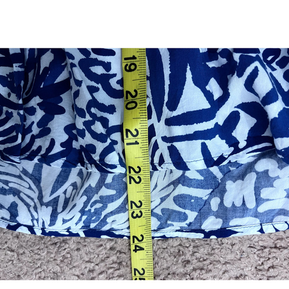 Blue and White Lilly Pulitzer Long Sleeve Blouse XXS - Picture 5 of 6